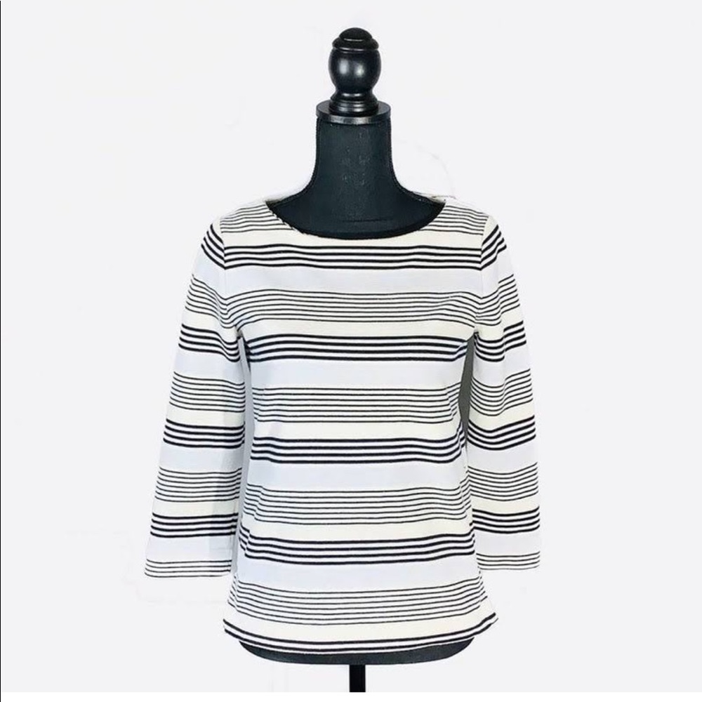 Madewell black and white stripe Gallerist top, great condition